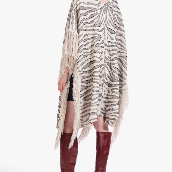 STAUD Cassia Zebra Shawl Top Dress - Picture 2 of 9